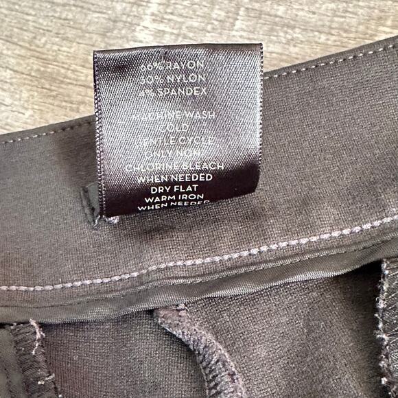 Ann Taylor Side Zip Knit Ankle Pant Womens 12 (34.5X27) High Rise Black Stretch - Picture 9 of 9